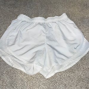 White nike running shorts size medium